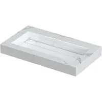 Ink Pitch Meubelwastafel 80x45cm Keramische Slab - Zonder Kraangat - Statuario Glans - 8718835129569 - Rechthoekig - Wastafels, Meubelwastafels