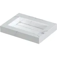 Ink Pitch Meubelwastafel 60x45cm Keramische Slab - Zonder Kraangat - Statuario Glans - 8718835129484 - Rechthoekig - Wastafels, Meubelwastafels