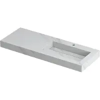 Ink Pitch Meubelwastafel Rechts 120x45cm Keramische Slab - 1 Kraangat - Calacatta - Rechthoekig - Wastafels - Meubelwastafels - 8718835135515
