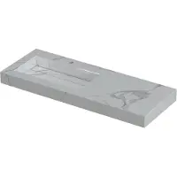 Ink Pitch Meubelwastafel 120x45cm Keramische Slab - Links - 1 Kraangat - Statuario Glans - 8718835135461 - Rechthoekig - Wastafels, Meubelwastafels
