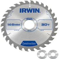 Irwin Construction Serie - Cirkelzaagblad - 165mm - 30 Tanden - Antivibratie Sleuven