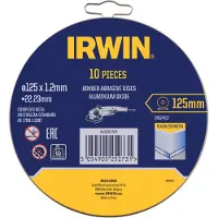 Irwin Doorslijpschijven Metaal 125x1,2mm 10 stuks