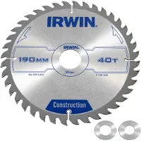 Irwin Construction - Cirkelzaagblad - 190x30mm - 40 tanden - Widia
