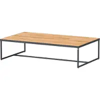 4Seasons Strada bijzettafel teak naturel, 120 x 70 x 30 cm aluminium poten