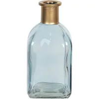 Clayre & Eef Vaas 6*6*13 Cm Blauw Glas Glazen Vaas Bloempot Binnen