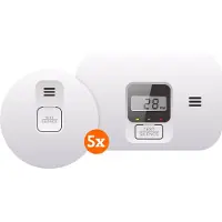 Elro Blue Line CBFS36 Rookmelder 5-pack + Koolmonoxidemelder