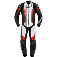Spidi Laser Pro, lederen pak 1st. geperforeerd ,zwart/witte/rood ,50
