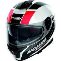 Nolan N80-8 Mandrake N-Com helm, wit/zwart/rood, maat XXS (53/54)