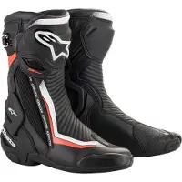 Alpinestars SMX Plus V2, Laarzen ,zwart/witte/neon rood ,43 EU