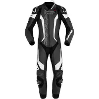 Spidi Laser Pro, lederen pak 1st. geperforeerd ,Zwart/Wit ,56