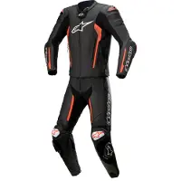 Alpinestars Missile V2, lederen pak, 2-delig. ,Zwart/Neon-Rood ,48