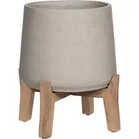 Pottery Pots Bloempot Rough Patt XXXL Feet Low Grey washed 50,5 x 57,5 cm