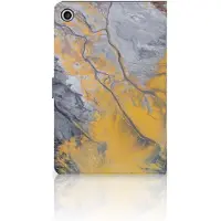 B2Ctelecom Lenovo Tab M10 Plus 3rd Gen 10.6 inch Leuk Tablet hoesje Marble Blue Gold