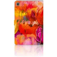 B2Ctelecom Hoes Lenovo Tab M10 Plus 3rd Gen 10.6 inch Tulips