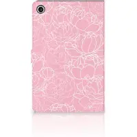 B2Ctelecom Lenovo Tab M10 Plus 3rd Gen 10.6 inch Tablet Cover White Flowers