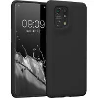 Kwmobile telefoonhoesje geschikt voor Oppo Find X5 (5G) - Hoesje met siliconen coating - Smartphone case in zwart
