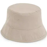 Beechfield - Bucket Hat - Vissershoedje - Zonnehoed - Hoedje - UPF50+ bescherming - 60 cm - Maat L/XL - Beige