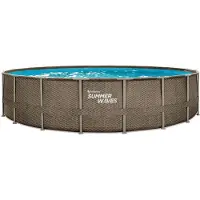 Summer Waves Zwembad Elite Frame 610 X 122 cm Dark Triple Basketweave + filterpomp