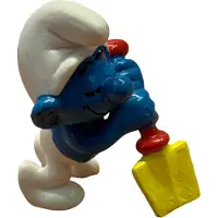 Schleich Luiwammes smurf met schep - Luilak - smurf - 6 cm - De smurfen - tuinier