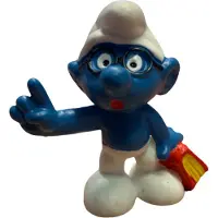 Schleich Brilsmurf met boek - speelfiguur - De smurfen - 5,5 cm