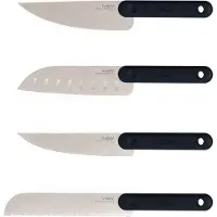 Trebonn Messenset, 4-delig, 32 cm, Zwart – | Black Edition