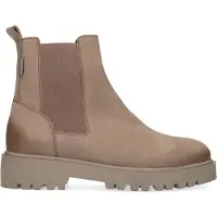 Manfield Taupe leren chelsea boots | Maat 42