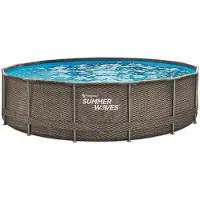 Summer Waves Zwembad Active Frame 457 X 106 cm Dark Double Rattan + filterpomp