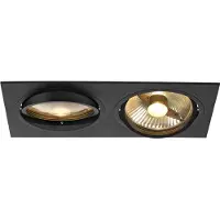 SLV 113840 New Tria 1 Inbouwlamp Halogeen, LED GU10 150 W Zwart (mat)
