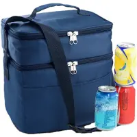 Kimood Koeltas draagtas schoudertas blauw 26 x 19 x 26 cm 13 liter - Koeltas