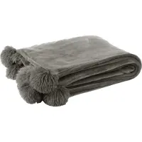 Dulaire Pluche Plaid Grijs 170 x 130 cm