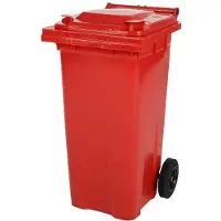 Saro 2 Wiel Grote Afvalcontainer Model MGB 120 RO - ROOD - 174-2120