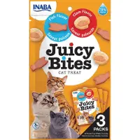 Inaba 6x Juicy Bites Kattensnack Vis - Mossel 34 Gr
