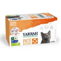 Yarrah Bio Kattenvoer Multipack Paté Graanvrij Kip & Rund 8 X 100 Gr