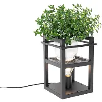 QAZQA Industriële tafellamp zwart - Cage Rack