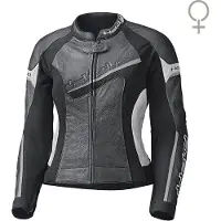 Held Debbie II Geperforeerd Dames Zwart Wit Leren Motorjas Maat 42