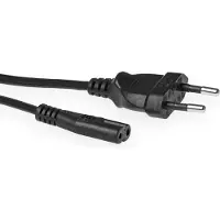 ACT AK5279 230V Stroomkabel Euro/C7 Female Zwart - 25 cm