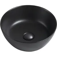 Guido Gusto Waskom Lia 35x35x14cm mat zwart inclusief afvoerplug
