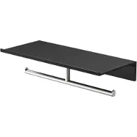 Geesa leev planchet 28 cm met toiletrolhouder dubbel zonder klep, rvs geborsteld
