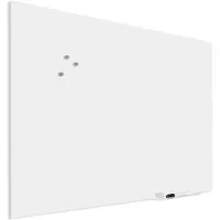 Ivol Premium glassboard met blinde bevestiging - 60x90 cm - Wit