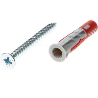 Fischer Cheville tous matériaux DuoPower 8x40 + Vis - Boite de 50 - 555108
