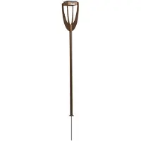 LES JARDINS LED lamp op zonne-energie Tulip aardspies corten Tulip, dimbaar, bruin / roest, Aluminium, Solar buitenverlichting