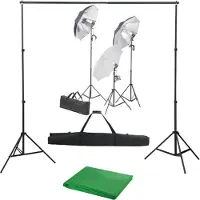 vidaXL Fotostudioset met verlichtingsset en achtergrond
