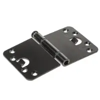 Bsw veiligheidsscharnier Protect 818, afgeronde hoek, mat zwart, 89x152mm, SKG**