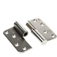 Intersteel Kogelstift Paumelle afgerond 3,5"x3,5" (89x89x3) CE - DIN links - RVS