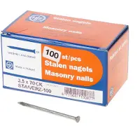 Klusgereedschapshop Betonnagel platconische kop blauw 70 x 3.5mm