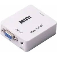 Coretek HDMI naar VGA + 3,5mm Jack converter / wit