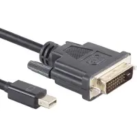 S-Impuls Mini DisplayPort 1.2 naar DVI kabel (4K 30 Hz) / zwart - 1 meter