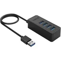 ORICO USB-A Hub - 4x USB-A - OTG functie - USB 3.2 Gen 1 - 1 meter - Zwart