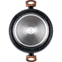 WESTINGHOUSE Hapjespan – Ø 32 cm – Inductie – PFOA-vrij – Inclusief Deksel – Black Marble Wood