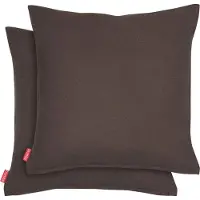 Blumtal Chenille Kussenslopen - Set van 2 - Zacht en met Blinde Rits - Kussenhoes 60 x 60, Donkerbruin